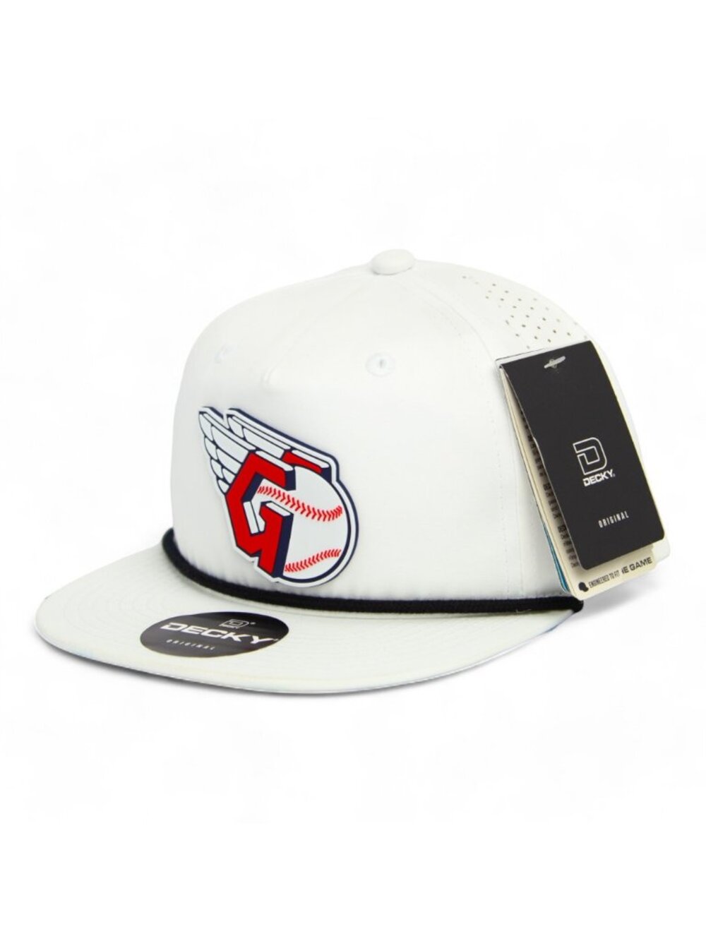 Cleveland Guardians 3D Perforated Rope Hat- White/ Black